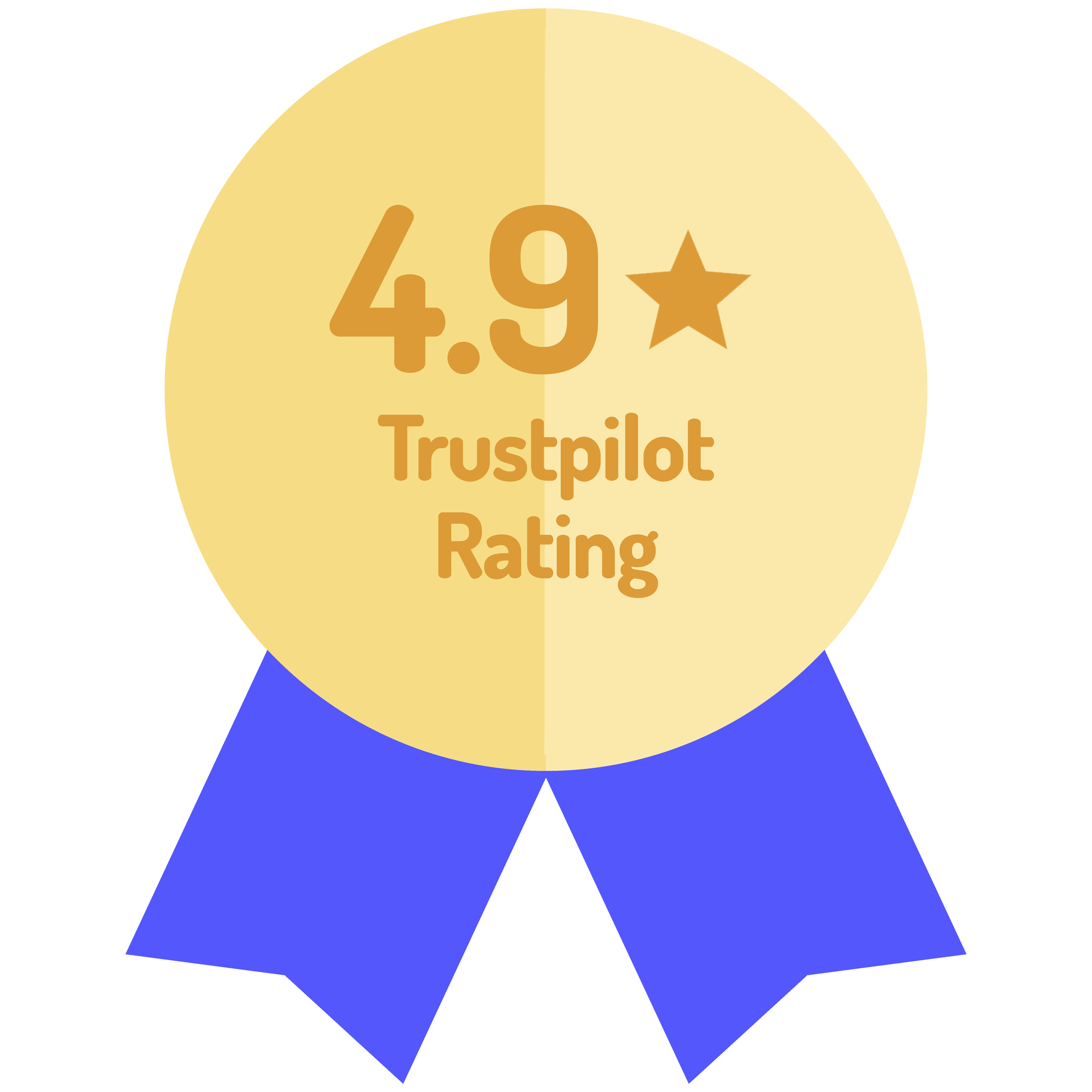 4.9 Stars Trust Pilot Rating
